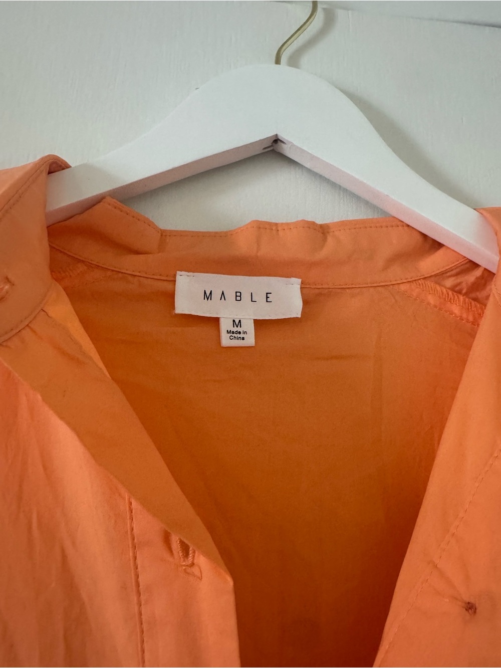 Orange Tiered Button-Front Midi Dress - Picture 2 of 2